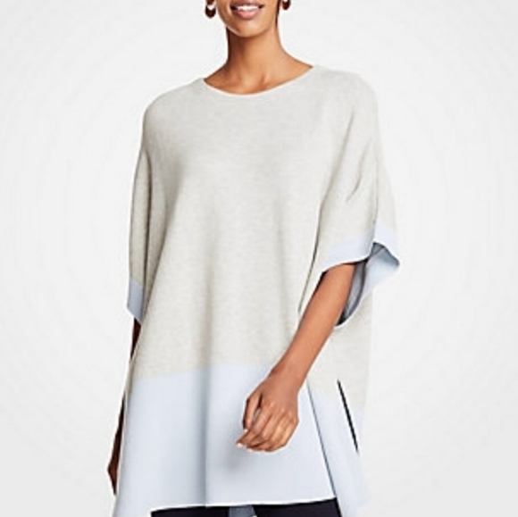 Ann Taylor color block poncho/ shawl - Picture 1 of 6